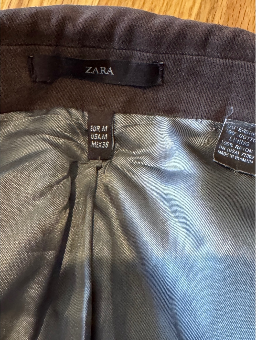 Vintage Zara Brushed Cotton Coat Medium - Picture 10 of 10